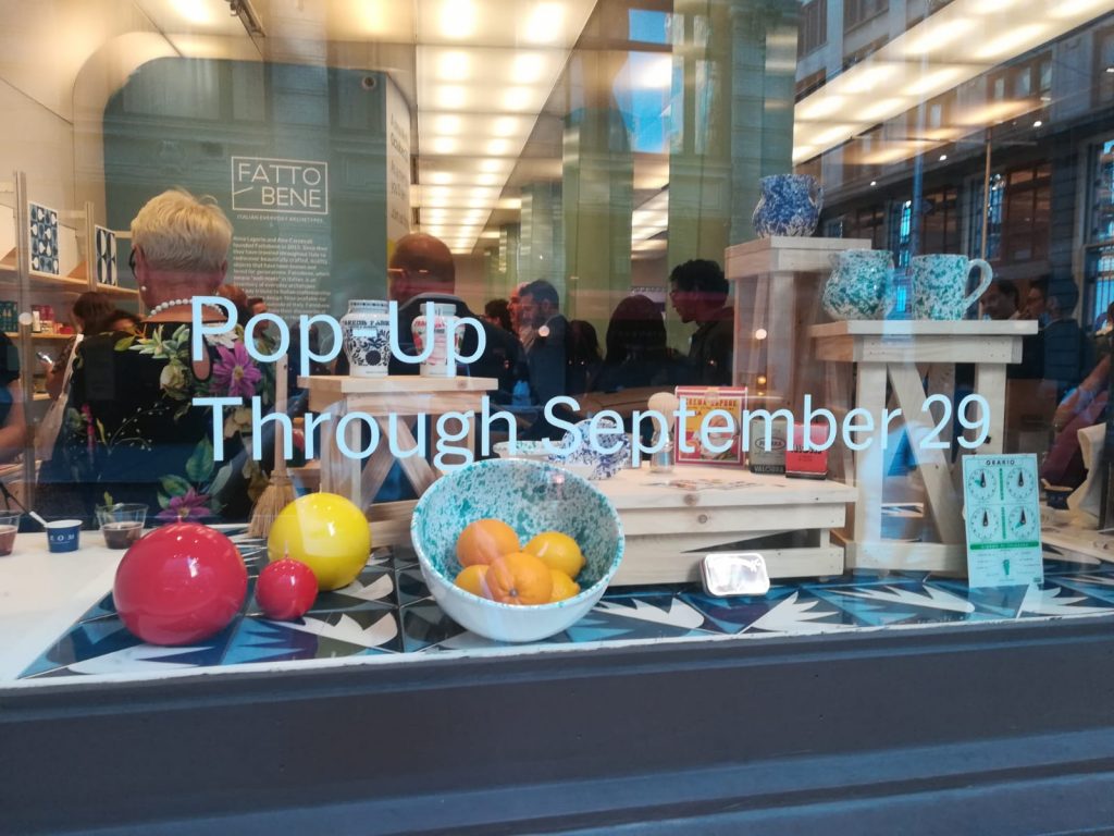 Meloria candles in the shop window of the MoMA Design Store Cereria